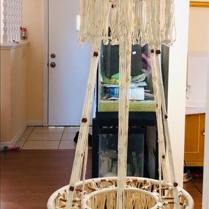 A large 75” long macrame in excellent condition.
